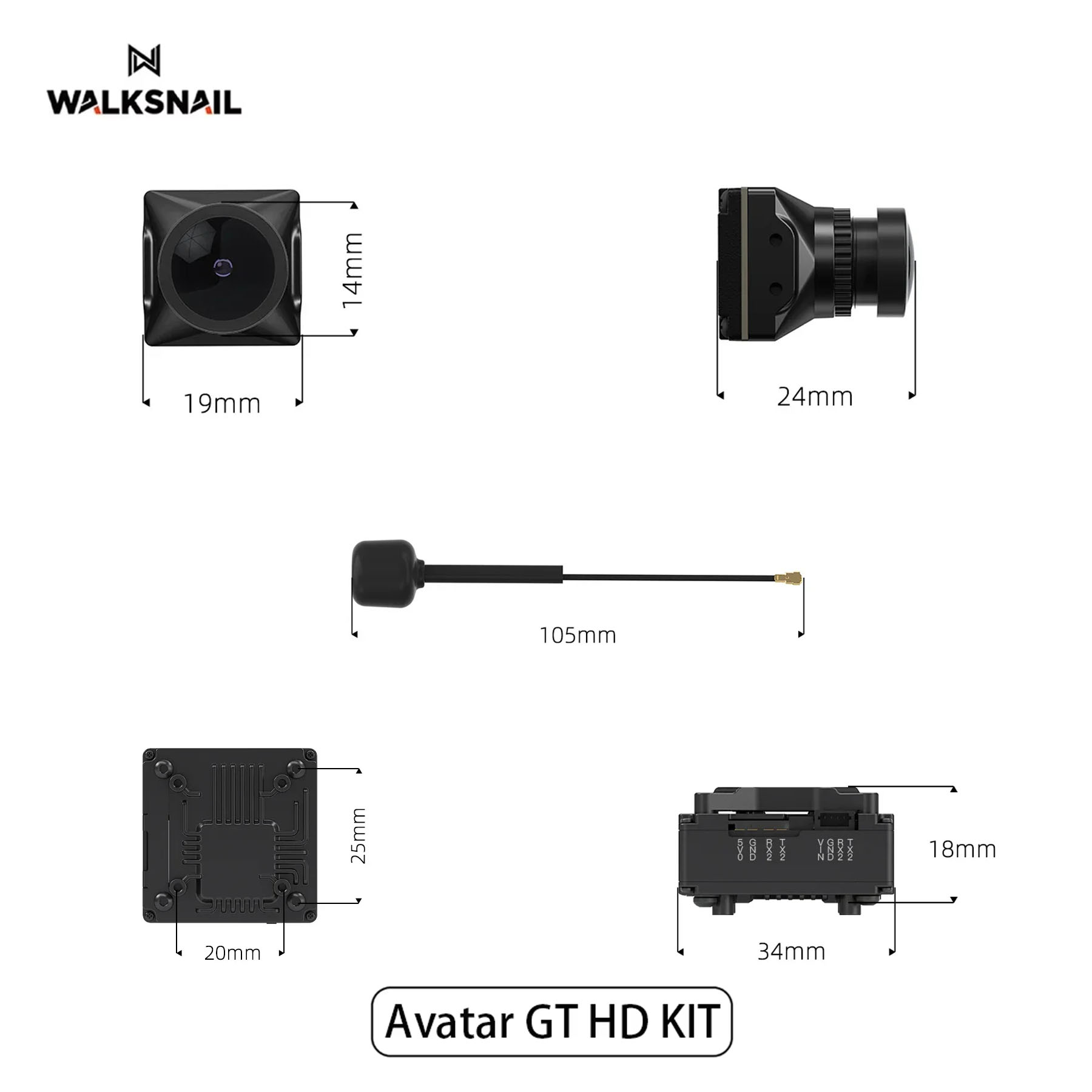 Walksnail Avatar GT HD KIT 2W  - Drone Kit Fpv บทวิจารณ์และราคา