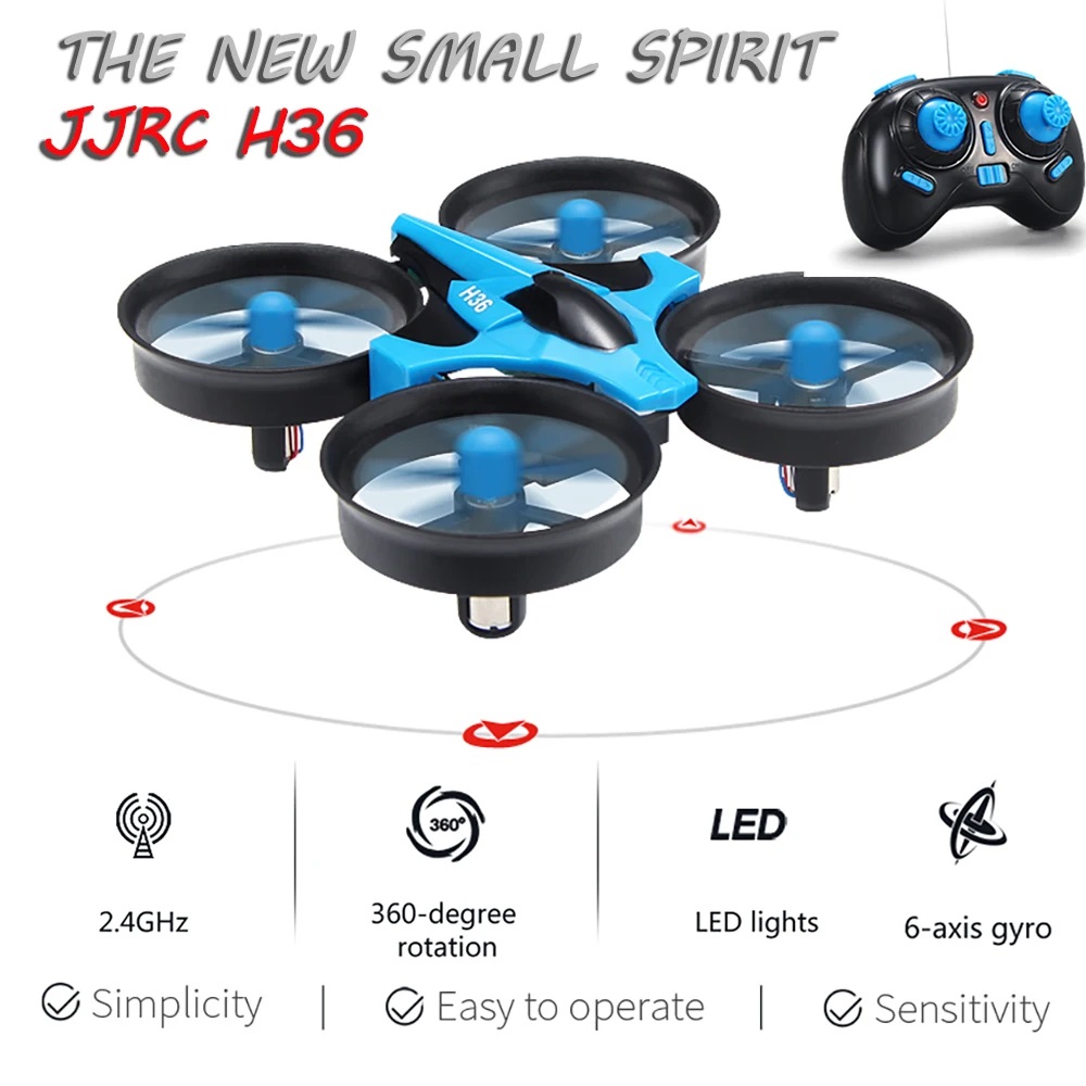 โดรนจิ๋ว JJRC H36 4ch 6-แกน โห - Drone Kit Tricopter บทวิจารณ์และราคา